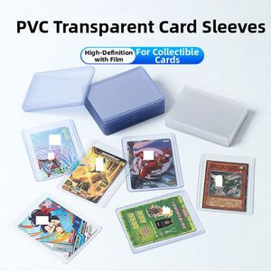 X418 Custom Logo Transparent Clear <b>Pvc</b> Gaming Trading Card Protector Holder Toploader <b>Top</b> Loader Semi Sports Card Sleeve - Product Image 3