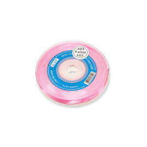 ริบบิ้นผ้าซาติน 0.6 ซม. 25 หลา สีแดงกลีบดอก D-07 - Product Image 1