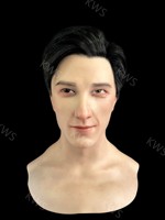 Costume d'Halloween Homme Jeune Masque Intégral Réaliste en Silicone