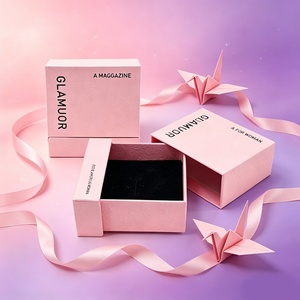 Valentine's Day <b>Gift</b> Cardboard pink Paper Packaging <b>Box</b> Drawer <b>Box</b> Paper Cardboard <b>Box</b> Jewelry Brand <b>Box</b> <b>Gift</b> Drawer <b>Box</b> - Product Image 1