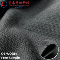 Tela de punto elástica de doble capa con rayas verticales brillantes en un lado, tejido de capa de aire teñido, poliéster y elastano, tela saludable para forro y cubiertas.