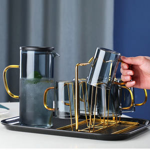 Juego de jarras de agua de vidrio para cocina casera de 1500ml y 51oz con jarra de jugo, teteras y tazas de tetera - Product Image 4