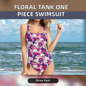Traje de Baño de una Pieza con Estampado Floral, Servicio OEM, Secado Rápido, Transpirable, de Poliéster/Nailon para Mujer, para Natación y Parques Acuáticos - Product Image 2