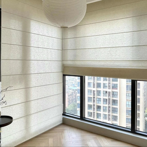 맞춤형 전체 정전 로마 그늘 사무실 식당 내장 블라인드 음영 셔터에 대한 자동 리프트 수직 자외선 차단제 - Product Image 1