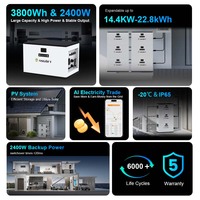 Sistem Penyimpanan Daya Rumah ASGOFT EU Stock 2.4KW 3.8kWh All-in-one Balkon Monocrystalline Silicon Solar MPPT Lithium Ion