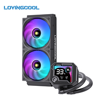 Refroidisseur liquide pour processeur AIO LOVINGCOOL OEM 240 360 mm, emballage personnalisé avec logo, fabrication directe, refroidisseur à affichage numérique, kit de refroidissement par eau DIY