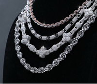 Collier personnalisé pour homme en or massif 9K-24K, chaîne torsadée diamantée et pendentif baroque cubain glacé, diamant de laboratoire CVD certifié IGI