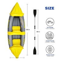 Vanace-Kayak/canoë pour adultes débutants, bateau de pêche en plein air, kayak/canoë gonflable à la dérive pour la pêche de loisir