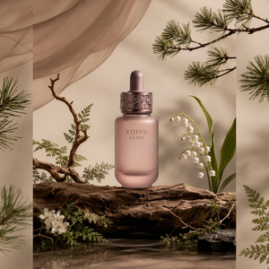 Flacon de sérum pour soins de la peau en verre givré rond de 30 ml, avec pulvérisateur, pour l'emballage d'huiles essentielles, logo personnalisé, service OEM ODM - Product Image 3