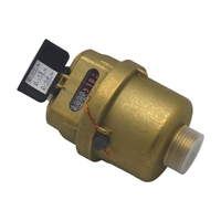 Vertical Volumetric Brass Water Meter High Accuracy Household Civil Water Consumption Monitoring DN15 IP68 Water Supply Metering