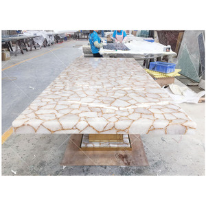 Rosa Naturale di Pietra Da Tavolo Top Quarzo Rosa Oro <span class=keywords><strong>In</strong></span> Acciaio Inox di Base Console Mobili - Product Image 6