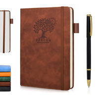 Coffret Cadeau de Noël Personnalisé : Carnet en Cuir Rigide, Porte-Stylo, Fil à Coudre, Taille et Couleur Personnalisables, Agenda 2024