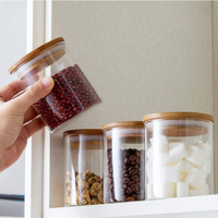 Offre Spéciale – Couvercle en Bambou de Qualité Alimentaire, Anti-fuite, Réutilisable, Texture Naturelle, pour Pot de 18,6 oz – Idéal pour le Stockage d'Aliments Secs