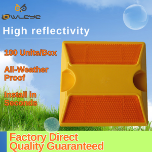 Reflector Prismático Blanco de Alta Intensidad para Carreteras, 100x100mm, Lente PMMA, Señalización de Tráfico Urbano, Estacionamiento, Luz de Advertencia, 300m - Product Image 1