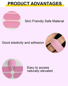 Nouvel ensemble de bandes de kinésiologie faciales personnalisables avec logo, pour le soin lissant de la peau, bandes flexibles pour le lifting du <span class=keywords><strong>visage</strong></span>, adaptées au front - Product Image 4