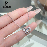 Collier pendentif ovale en zircon géométrique fin pour femmes, argent sterling 925, colliers de mode Planet, bijoux personnalisés en gros