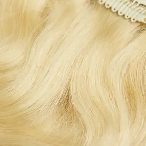 Fornitura all'ingrosso di fabbrica MOJO Clip per capelli vergini al 100% con doppia trama nelle estensioni dei capelli umani