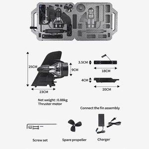 Moteur de propulsion électrique intelligent Ridewave en fibre de carbone pour planche à pagaie gonflable, kayak et <span class=keywords><strong>SUP</strong></span>, avec télécommande, durable - Product Image 3