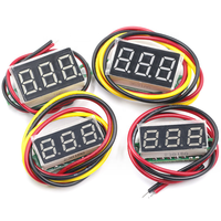 0.28 inci dua tiga kabel DC 0-100V DC digital DC 2.5-40V voltmeter Tampilan digital Perlindungan terbalik yang dapat disesuaikan