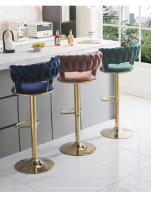 Chaise <span class=keywords><strong>de</strong></span> <span class=keywords><strong>bar</strong></span> <span class=keywords><strong>de</strong></span> luxe italienne Cafe Shop Chaise en tissu <span class=keywords><strong>Tabouret</strong></span> haut en acier inoxydable <span class=keywords><strong>Tabouret</strong></span> <span class=keywords><strong>de</strong></span> <span class=keywords><strong>bar</strong></span> rose - Product Image 4