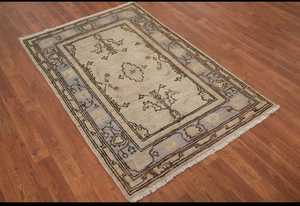 Tapis d'accent turc Oushak moderne fait à la main 6x9 tapis en laine avec peluche hauteur coton matériel pour les adolescents tailles personnalisables - Product Image 2