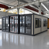Maison conteneur préfabriquée complète et extensible de 20, 30 ou 40 pieds avec salle de bain, maison pliable modulaire