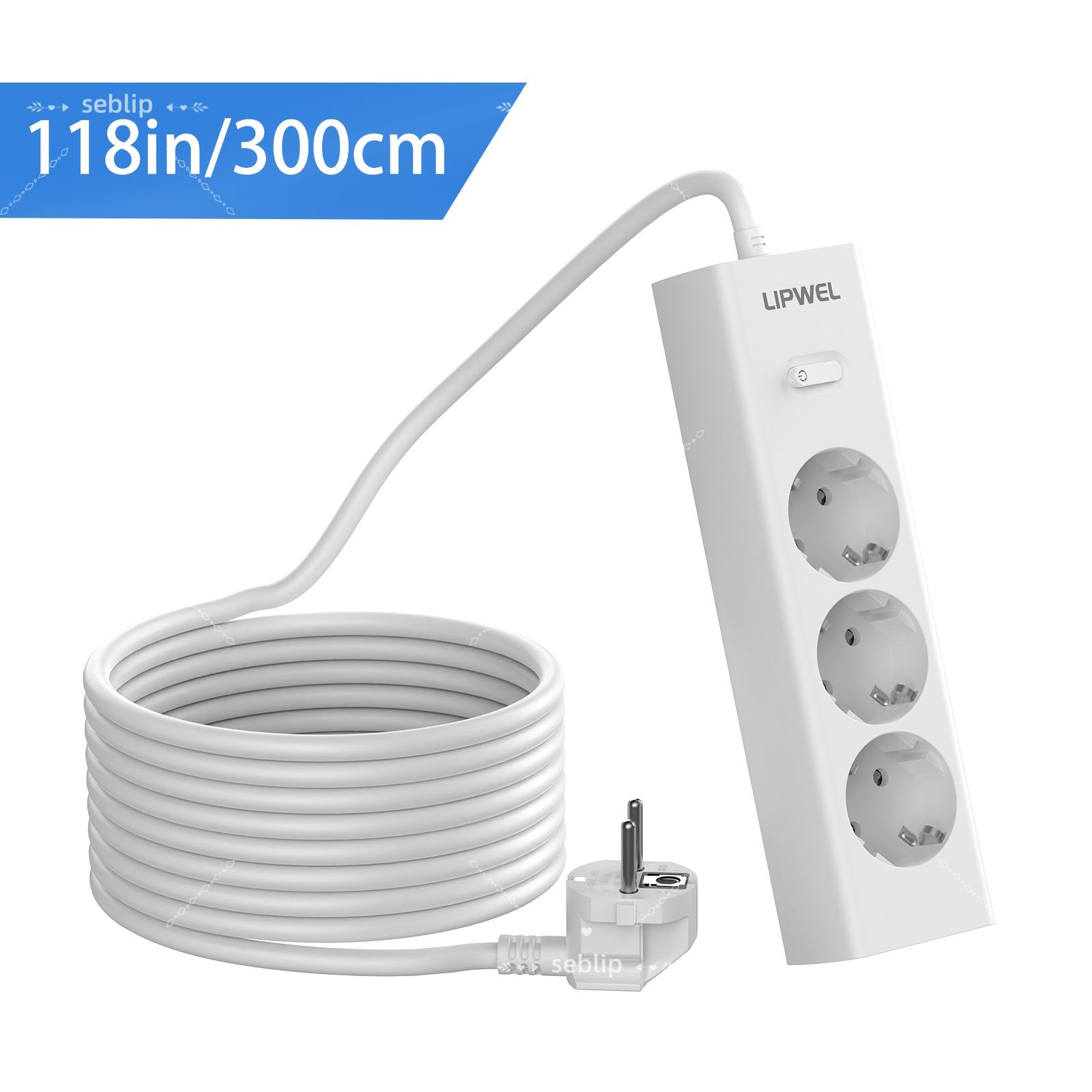 White 3AC 118in/300cm