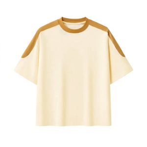 T-shirt oversize, t-shirt color block, t-shirt streetwear, t-shirt à épaules tombantes, chemise oversize unisexe, mode minimaliste, haute qualité - Product Image 1