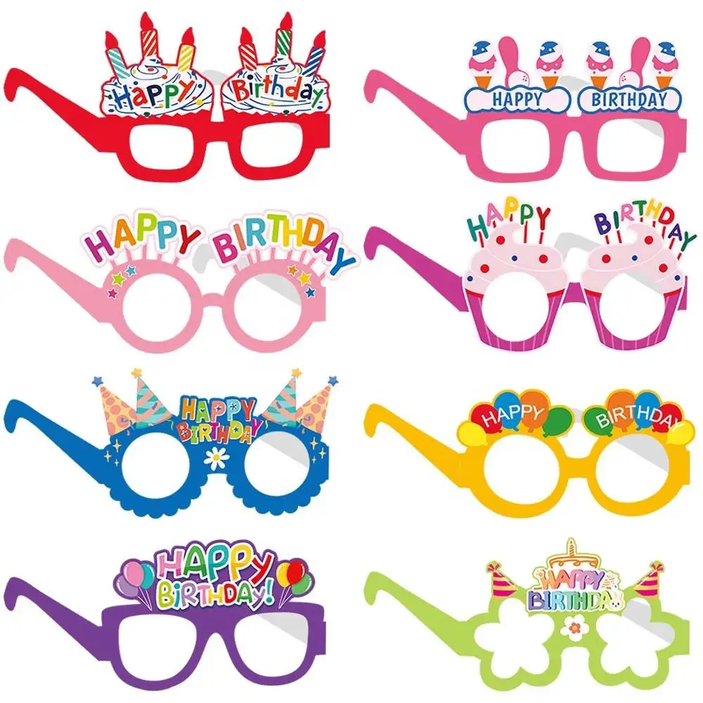 Nuovo prodotto festa di compleanno occhiali da sole decorazione di compleanno per ragazza ragazzo festa di compleanno bomboniere maschera per gli occhi