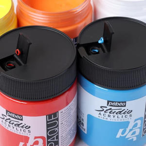 Ensemble de peinture <span class=keywords><strong>acrylique</strong></span> métallisée semi-mate nacrée <span class=keywords><strong>Pebeo</strong></span> de qualité artiste 500 ml pour bricolage/murals, résistante à la lumière, verre, toile, papier - Product Image 3