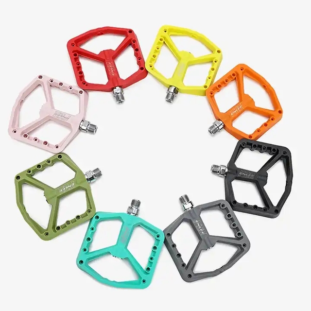 New OEM Colorful MTB/Road Flat Pedals Ultralight Widening Nylon Fiber Road Bike Anti-skid MTB Pedals