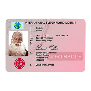 Biglietti d'Auguri Natalizi Personalizzati Stile Americano con Babbo Natale, <span class=keywords><strong>Patente</strong></span> di Guida in Plastica, Vendita all'Ingrosso - Product Image 5