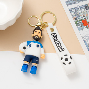 Fußball-<span class=keywords><strong>Trikot</strong></span> Schlüsselanhänger, Miniatur-Sportausrüstung Anhänger für Schlüssel, Taschendekoration und Fan-Kollektion, Fußball-Themen-Spielzeug - Product Image 6