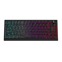 Nouveau clavier de jeu mécanique sans fil RGB 2,4 GHz à 82 touches, 75 %, avec interrupteurs rouges, USB Type-C pour PC portable, clavier anglais avec bouton multimédia