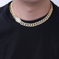 Collier Hip Hop Miami Iced en Argent Sterling 925 Plaqué Platine avec Chaîne Croisée Double Rangée de Moissanite Certifiée GRA D VVS1 OUGEPHELI