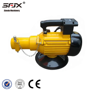 Vibrateur à béton électrique 220V de type externe avec moteur et poignée à chaîne, corps jaune - Product Image 2