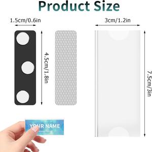 15 पीसी चुंबकीय नाम टैग किट स्पष्ट ऐक्रेलिक बैज धारकों को अतिरिक्त मजबूत नियोडिमियम मैग्नेट बिजनेस ऑफिस स्कूल डिस्प्ले रैक - Product Image 1