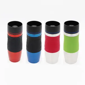 EMSA style 380ML double wall stainless steel vacuum coffee mug travel mug with 360-degree water outlet