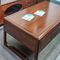 Table basse de luxe en bois massif, style antique et traditionnel, haut de gamme, de forme rectangulaire, avec tiroirs de rangement, pour salon (vente en gros)