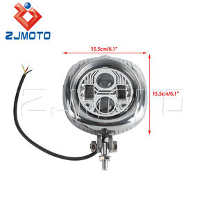 Phare de moto LED rétro étanche IP67 pour <span class=keywords><strong>Harley</strong></span> Honda Yamaha Suzuki | 40W 2800LM feux de route - Product Image 5