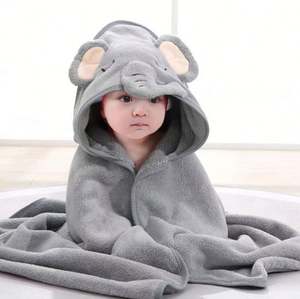 Toalla de Playa Infantil con Capucha de Dibujos Animados, Manta con Capucha para Bebés de Algodón Suave, Ecológica, de Forma Cuadrada para Uso en Hoteles - Product Image 3