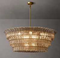 Lustre suspendu moderne de style américain pour la décoration de restaurants, hôtels, chambres et salons – Luminaire suspendu en laiton