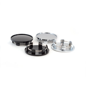 工厂批发ABS材质69mm外径60mm内径汽车改装轮毂盖电镀黑色轮罩 - Product Image 1