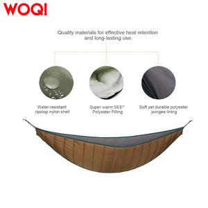 Saco de dormir tipo hamaca Woqi, color marrón, nailon 800g, ligero, híbrido, transpirable, para camping, senderismo, viajes, playa, jardín. - Product Image 2