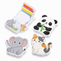Fabricant de notes autocollantes en forme de dessins animés pour enfants, papeterie personnalisée, notes autocollantes amovibles, cadeau scolaire