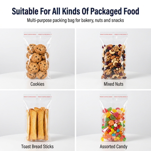Sacs en plastique transparents OPP autocollants imprimés flexo personnalisables de qualité alimentaire, sachets d'emballage thermoscellables pour tranches d'orange séchées - Product Image 2