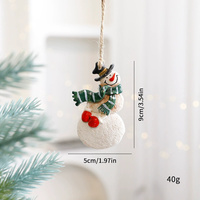 Kerst hars sneeuwpop rendier hangende ornament boomdecoratie DIY scène decoratie feestattributen groothandel op voorraad