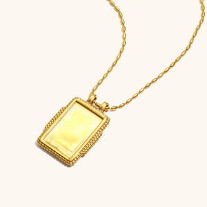 ファッションエナメルタロットペンダントネックレス ジルコニアがちりばめられた金メッキステンレススチールジュエリー - Product Image 6