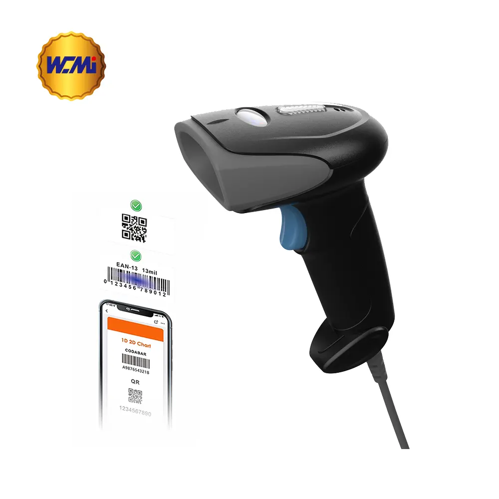 Factory Price Scanners Wired Portable Android Bar Code Handheld Qr Code Reader 2D Wired Barcode Scanner Machine In Stock