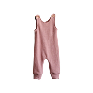 Custom <strong>Baby</strong> <strong>comfort</strong> 300g Waffle Fabric Plain Button Sleeveless Trousers Rompers - Product Image 4